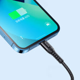 Cablu Mcdodo de date (CA-2261), USB to Lightning, Nylon Braided, Aliaj aluminiu, 3A, 1m, negru