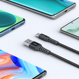 Cablu Mcdodo de date (CA-2271), USB to Type-C, Nylon Braided, Aliaj aluminiu, Support QC4.0/3.0, 1m, negru