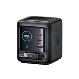 Incarcator retea Mcdodo Charger FreeGo Series (CH-1391), cu Retractabil USB-C Cable, 2x USB-C + 1x USB-A, 100W, GaN, Afisaj digital, negru