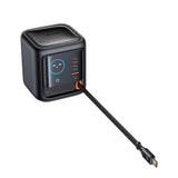 Incarcator retea Mcdodo Charger FreeGo Series (CH-1391), cu Retractabil USB-C Cable, 2x USB-C + 1x USB-A, 100W, GaN, Afisaj digital, negru