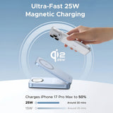 Incarcator wireless UGREEN W757 (65901), MagSafe, Incarcare rapida, Qi2, pentru iPhone, AirPods, Apple Watch, 25W, bleu