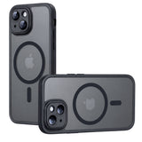 Husa pentru iPhone 15, Techsuit PureFrost MagSafe, negru frost