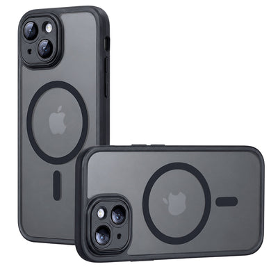 Husa pentru iPhone 15, Techsuit PureFrost MagSafe, negru frost