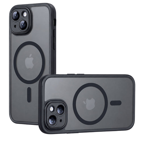 Husa pentru iPhone 15, Techsuit PureFrost MagSafe, negru frost