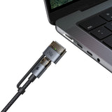 Cablu Mcdodo 2in1 Cablu de date (CA-8860), Type-C to USB-C + MagSafe 3, 240W, Indicator LED, 2m, negru