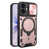 Husa pentru iPhone 17, Techsuit CamGuard Pro, roz auriu