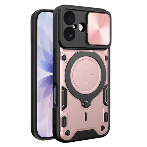Husa pentru iPhone 17, Techsuit CamGuard Pro, roz auriu