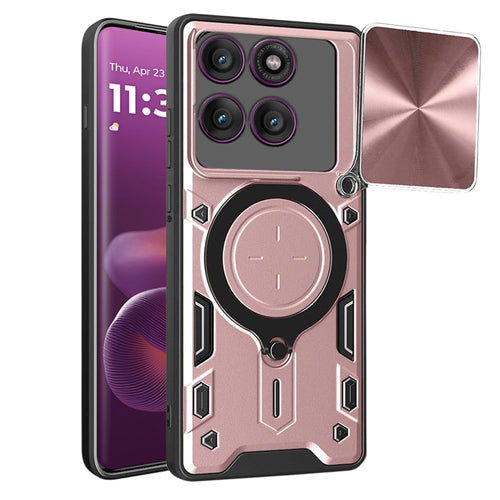 Husa pentru Motorola Edge 60 Pro, Techsuit CamGuard Pro, roz auriu