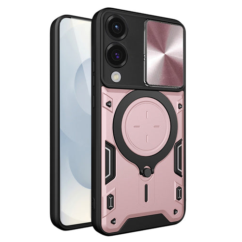 Husa pentru Samsung Galaxy S25 Edge, Techsuit CamGuard Pro, roz auriu