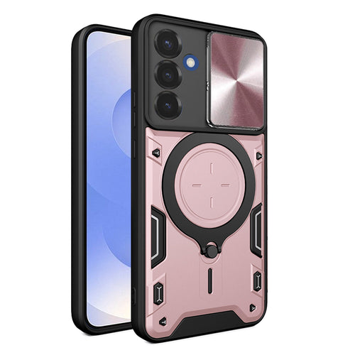 Husa pentru Samsung Galaxy S25, Techsuit CamGuard Pro, roz auriu