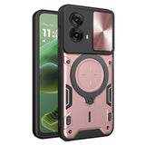 Husa pentru Motorola Moto G35, Techsuit CamGuard Pro, roz auriu