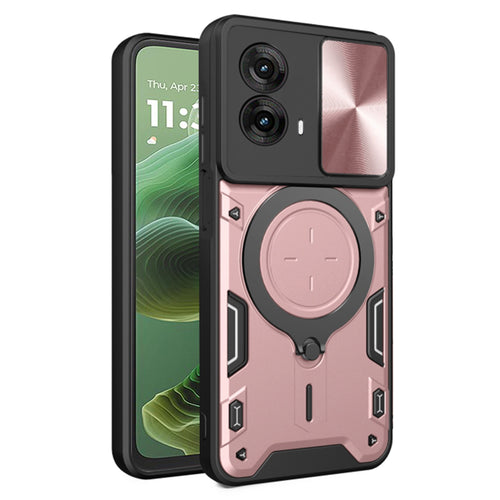 Husa pentru Motorola Moto G35, Techsuit CamGuard Pro, roz auriu