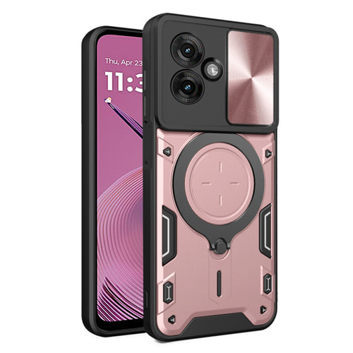Husa pentru Motorola Moto G55, Techsuit CamGuard Pro, roz auriu