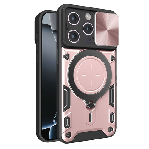 Husa pentru iPhone 16 Pro, Techsuit CamGuard Pro, roz auriu