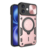 Husa pentru iPhone 16, Techsuit CamGuard Pro, roz auriu
