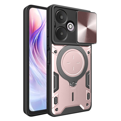 Husa pentru Xiaomi Redmi 13C 5G, Techsuit CamGuard Pro, roz auriu