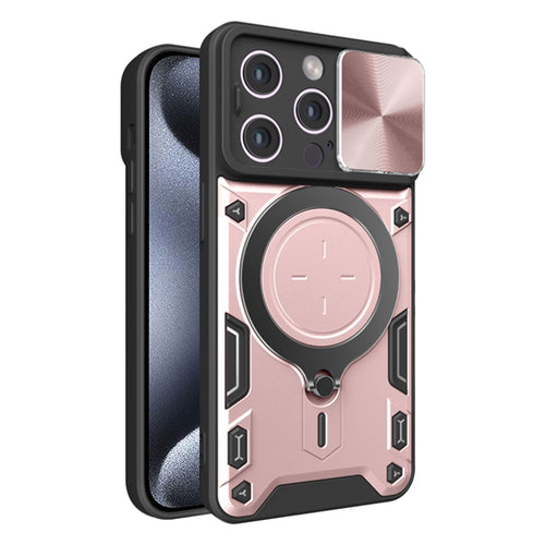 Husa pentru iPhone 15 Pro, Techsuit CamGuard Pro, roz auriu
