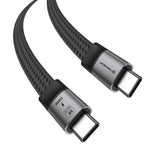 Cablu Techsuit Premium Cablu de date ElysiumSync Pro (CX1), Type-C to Type-C, PD240W, USB4.0 Gen 4, 40Gbps, 8K@60Hz, 1m, gri
