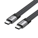 Cablu Techsuit Premium Cablu de date ElysiumSync Pro (CX1), Type-C to Type-C, PD240W, USB4.0 Gen 4, 40Gbps, 8K@60Hz, 1m, gri