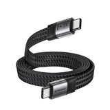Cablu Techsuit Premium Cablu de date ElysiumSync Pro (CX1), Type-C to Type-C, PD240W, USB4.0 Gen 4, 40Gbps, 8K@60Hz, 1m, gri