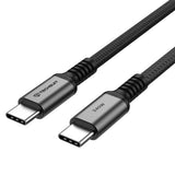 Cablu Techsuit Premium Cablu de date TitanSync Pro (CX2), Type-C to Type-C PD240W, 480Mbps, Incarcare rapida, E-marker Chip, 1m, gri