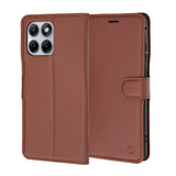 Husa pentru Motorola Edge 70 Fusion, Techsuit Leather Folio, maro
