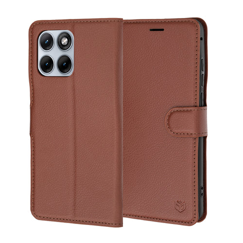 Husa pentru Motorola Edge 70 Fusion, Techsuit Leather Folio, maro