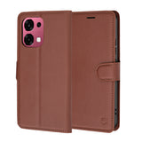 Husa pentru OPPO A6 Pro 4G, Techsuit Leather Folio, maro