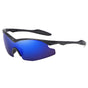 Techsuit Bike Glasses (1806), pentru Cycling and Sport Outdoor Activities, cu UV Protection, Unisex, Black / Blue Mov
