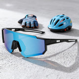 Techsuit Kids Polarized Ochelari de soare (R601), UV Protection, Gray Lens, TR Frame, Sport Design, Black / Orange / Galben