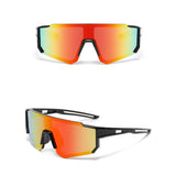 Techsuit Kids Polarized Ochelari de soare (R601), UV Protection, Gray Lens, TR Frame, Sport Design, Black / Orange / Galben