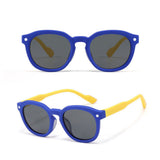 Ochelari de soare Techsuit Premium Kids Sunglasses (616), polarizati, UV400, albastru;galben