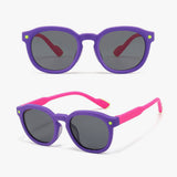 Ochelari de soare Techsuit Premium Kids Sunglasses (616), polarizati, UV400, roz;mov