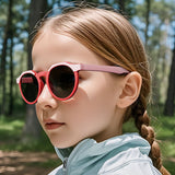 Techsuit Kids Polarized Ochelari de soare (601), UV Protection, Gray Lens, Tpee Frame, Black / Gri