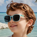 Ochelari de soare Techsuit Kids Polarized Sunglasses (9694), polarizati, UV400, multicolor;bleu