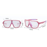Techsuit Premium Kids Ochelari de soare (22312), Photochromic, UV Protection, Mirror Lens, Tpee Frame, Sport Design, Blue / Galben