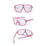 Techsuit Premium Kids Ochelari de soare (22312), Photochromic, UV Protection, Mirror Lens, TPE Frame, Sport Design, Roz