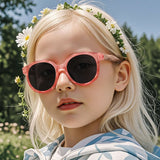 Ochelari de soare Techsuit Kids Polarized Sunglasses (627), polarizati, UV400, roz deschis
