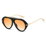 Ochelari de soare Techsuit Premium Sunglasses (8092), polarizati, UV400, negru;portocaliu
