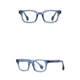 Techsuit Anti-Blue Light Glasses Reflex PC (LS084), pentru Men, Rectangular, Blue Transparent