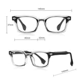 Techsuit Anti-Blue Light Glasses Reflex PC (LS084), pentru Men, Rectangular, Blue Transparent