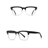 Techsuit Anti-Blue Light Glasses Reflex PC (2205), pentru Women, Square, Black / Argintiu