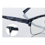 Techsuit Anti-Blue Light Glasses Reflex PC (2205), pentru Women, Square, Black / Argintiu