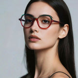 Techsuit Anti-Blue Light Glasses Reflex PC (LS051), pentru Women, Oversized, Negru