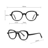 Techsuit Anti-Blue Light Glasses Reflex PC (LS051), pentru Women, Oversized, Negru