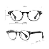 Techsuit Anti-Blue Light Glasses Reflex PC (LS088), pentru Women, Round, Black Gradient