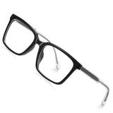 Techsuit Anti-Blue Light Glasses Reflex PC (LS091), pentru Men, Flat-Top, Negru