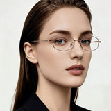 Techsuit Anti-Blue Light Glasses Reflex PC (LS501), pentru Women, Micro, Argintiu