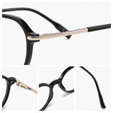 Techsuit Premium Anti-Blue Light Glasses Reflex PC (TM1062), Unisex, Browline, Unisex, Transparent Maro