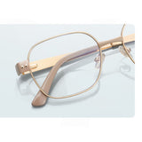 Techsuit Anti-Blue Light Glasses Reflex PC (3172), pentru Women, Rectangular, Brown / Auriu